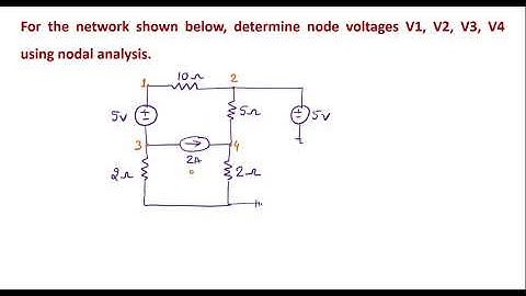 Calculate node voltages using Node analysis