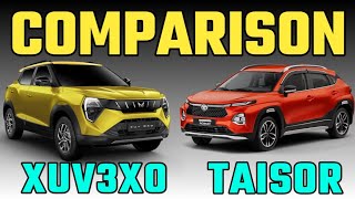 Mahindra XUV 3XO vs Toyota Taisor Comparison 2024|Mahindra XUV 3XO vs Toyota Taisor Compare 2024