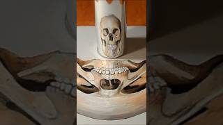 Drawing an Anamorphic Skull #art #drawing #sketch