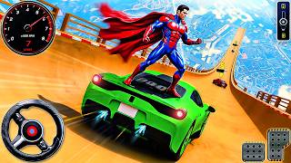 Crazy Superhero Car Stunt Mega Ramps - Impossible Sport Cars Race 3D | Android Gameplay screenshot 2