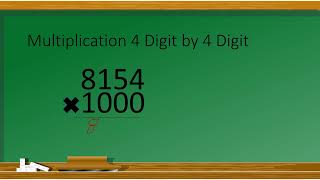 Multiplication 4 Digit By 4 Digit