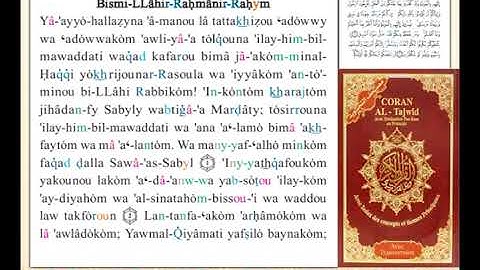 ختمة من مصحف التجويد باللغة الفرنسية الصفحة رقم 549