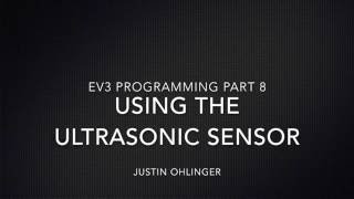 EV3 Programming #8 - Using the Ultrasonic Sensor Profile