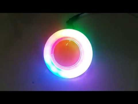 70mm UFO 7 lights flashing with middle push button