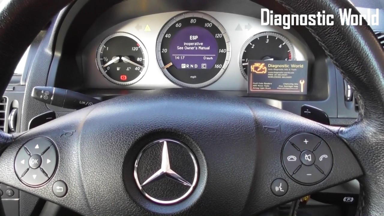 Mercedes Esp Run Flat Triangle Warning Lights Diagnose - Youtube