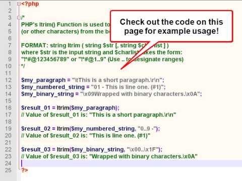 php left string  New Update  PHP ltrim() function - Trim beginning of string (left trim) in PHP