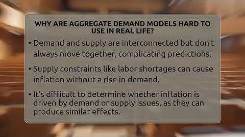 Why Are Aggregate Demand Models Hard To Use In Real Life? - Inflation Insight Channel