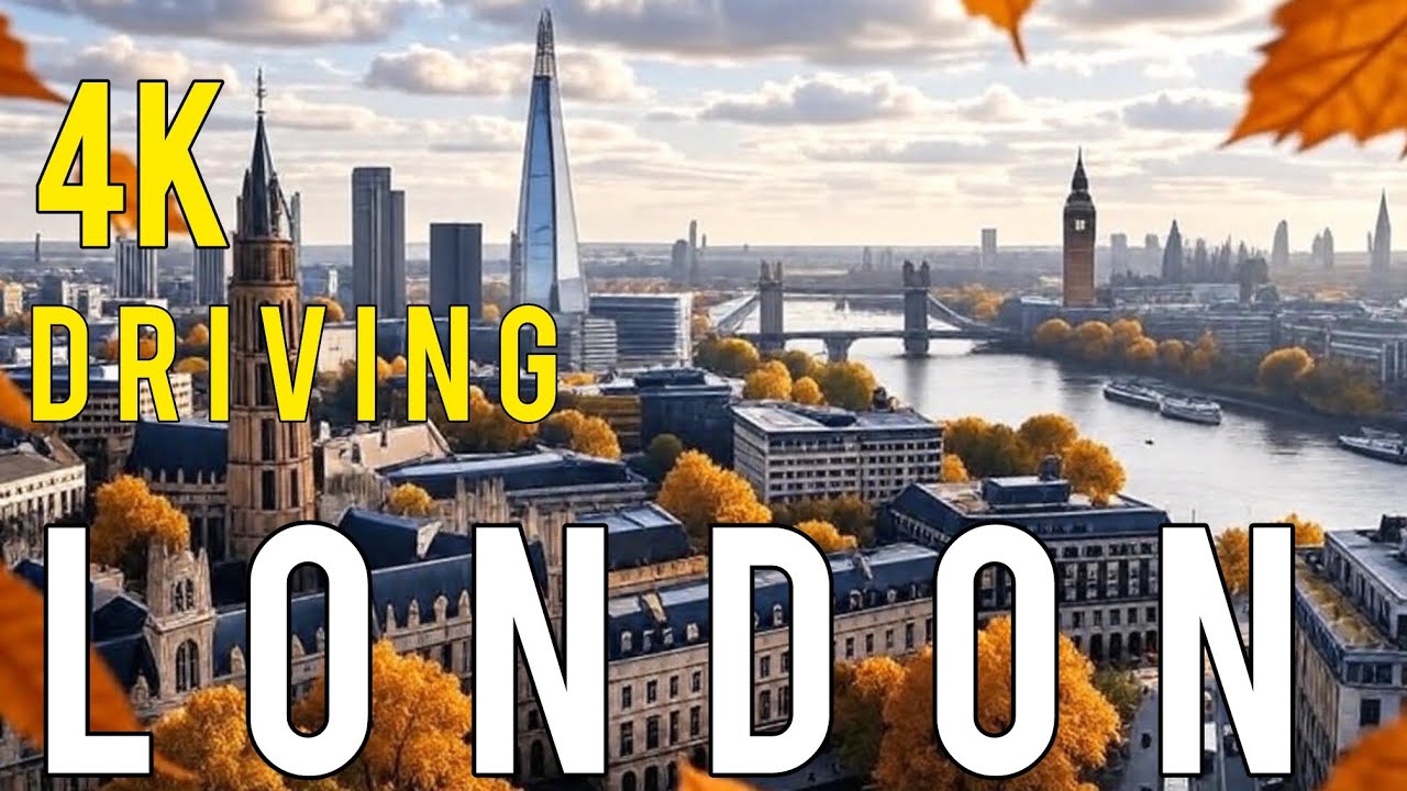 Driving Around London in 4K | Relaxing City Drive With Real Street Sounds