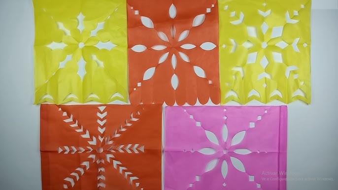 COMO HACER BANDERINES DECORATIVOS DE PAPEL 