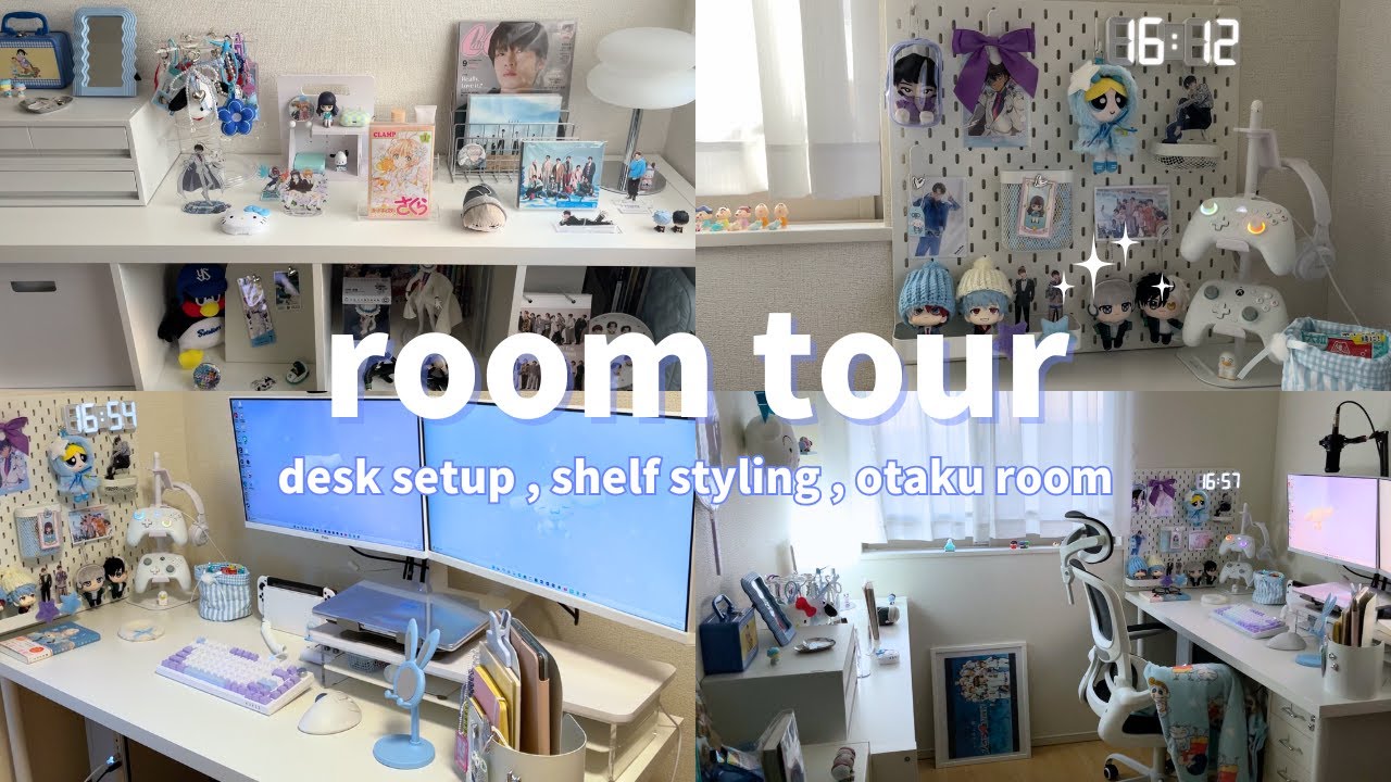 【room tour】2人暮らし⌇フリーランスの仕事部屋⌇好きを詰め込んだオタク部屋⌇IKEA.SHEIN.無印良品.スリーコインズ #roomtour #desksetup #オタク部屋
