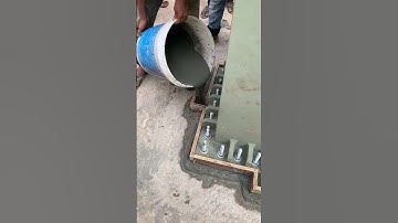 Non-Non-Shrinkage grout application at composite column.