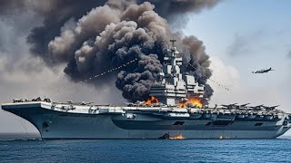 Bugün oldu, 150 SU-57 avcı jeti taşıyan Rus uçak gemisi ABD F-16'ları tarafından yok edildi