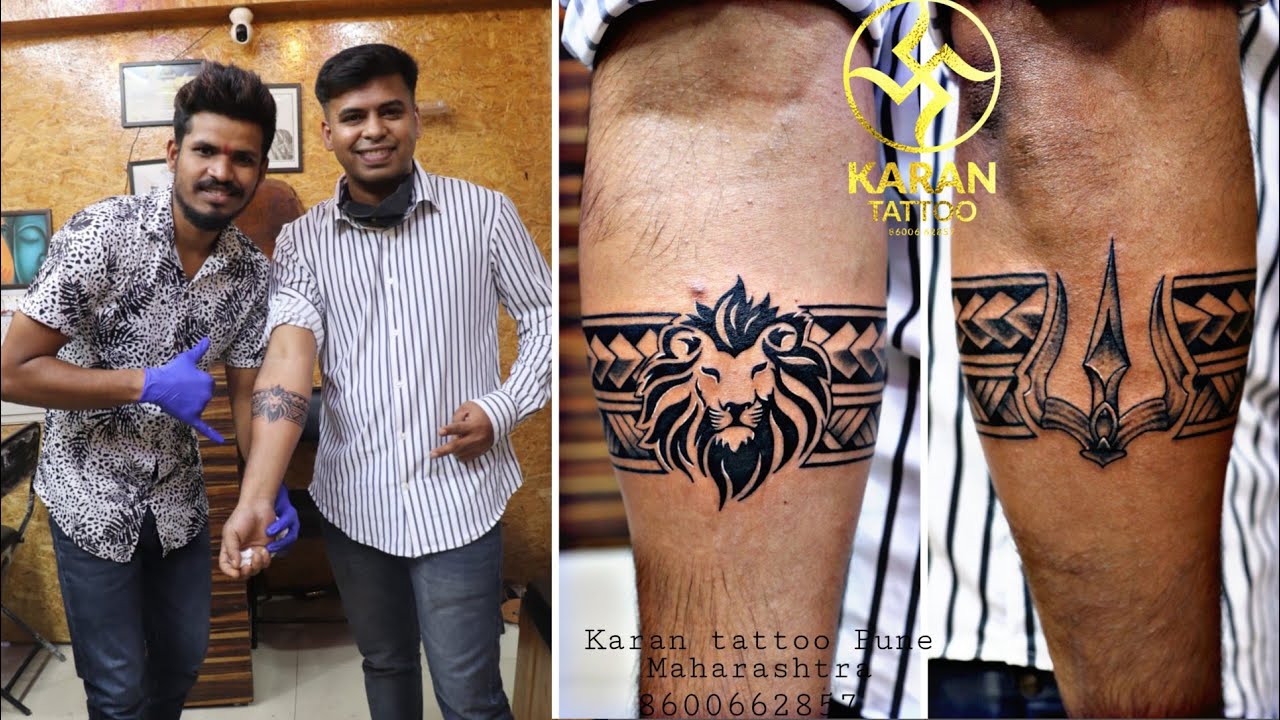 Lion Band Tattoo | Karan Tattoo pune - YouTube