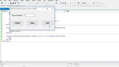 Odd and Even Numbers Checkers in VB.NET