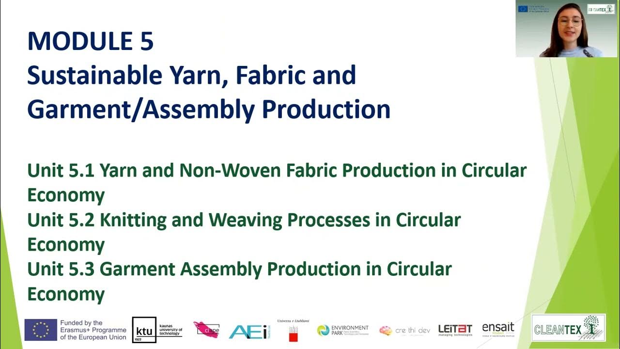 Introduction to module 5 Sustainable yarn, fabric and garment