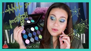 NEW!! Pink Crush Cosmetics Nocturnal Garden Palette: 1st Impressions, Swatches, Demo on Hooded Eyes
