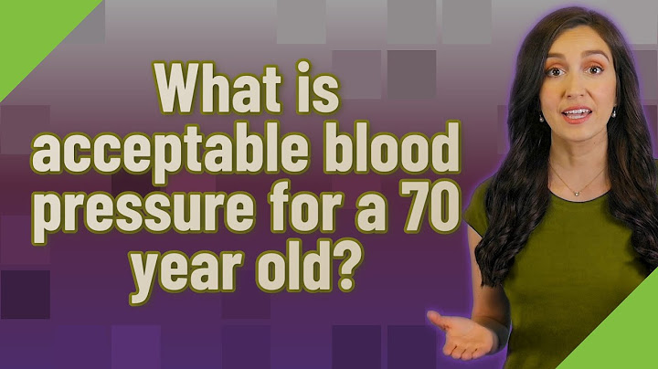 Blood pressure over 70 years of age