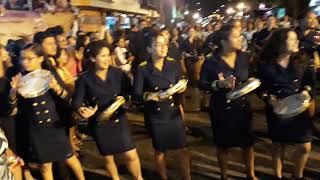 Banda de percussão Cântico de Mirian no desfile de 90 anos da Assembleia de Deus em Abaetetuba