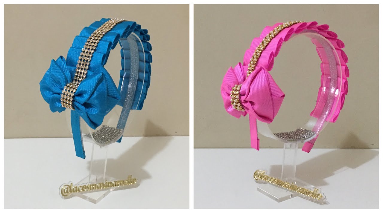 Tiara Plissada com Laço Princess🎀By Marina Mello