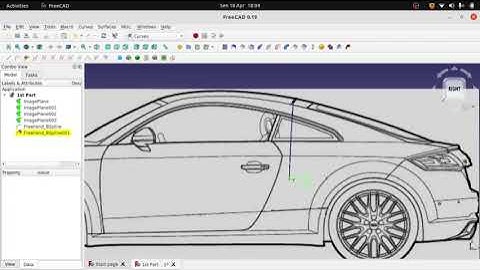 Audi TT MK3 - Freecad Curve Workbench - Part 2