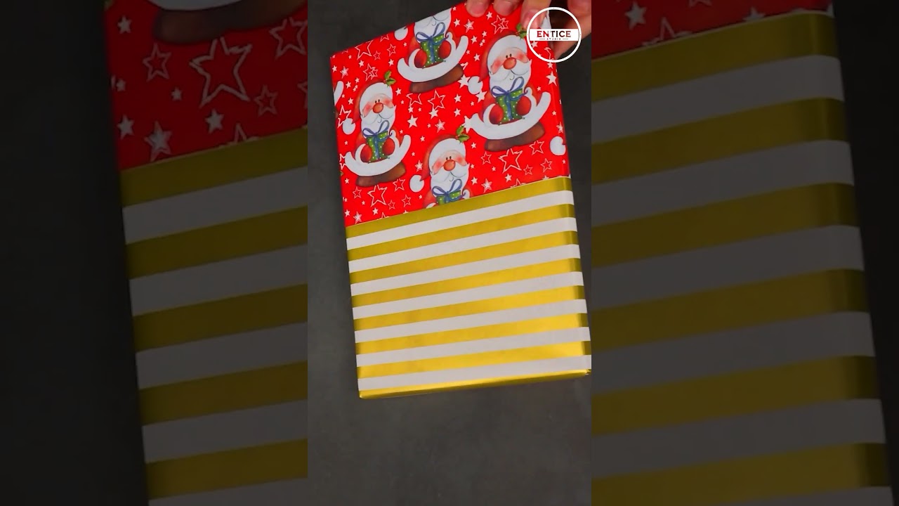 Paper leftovers Christmas gift wrapping 