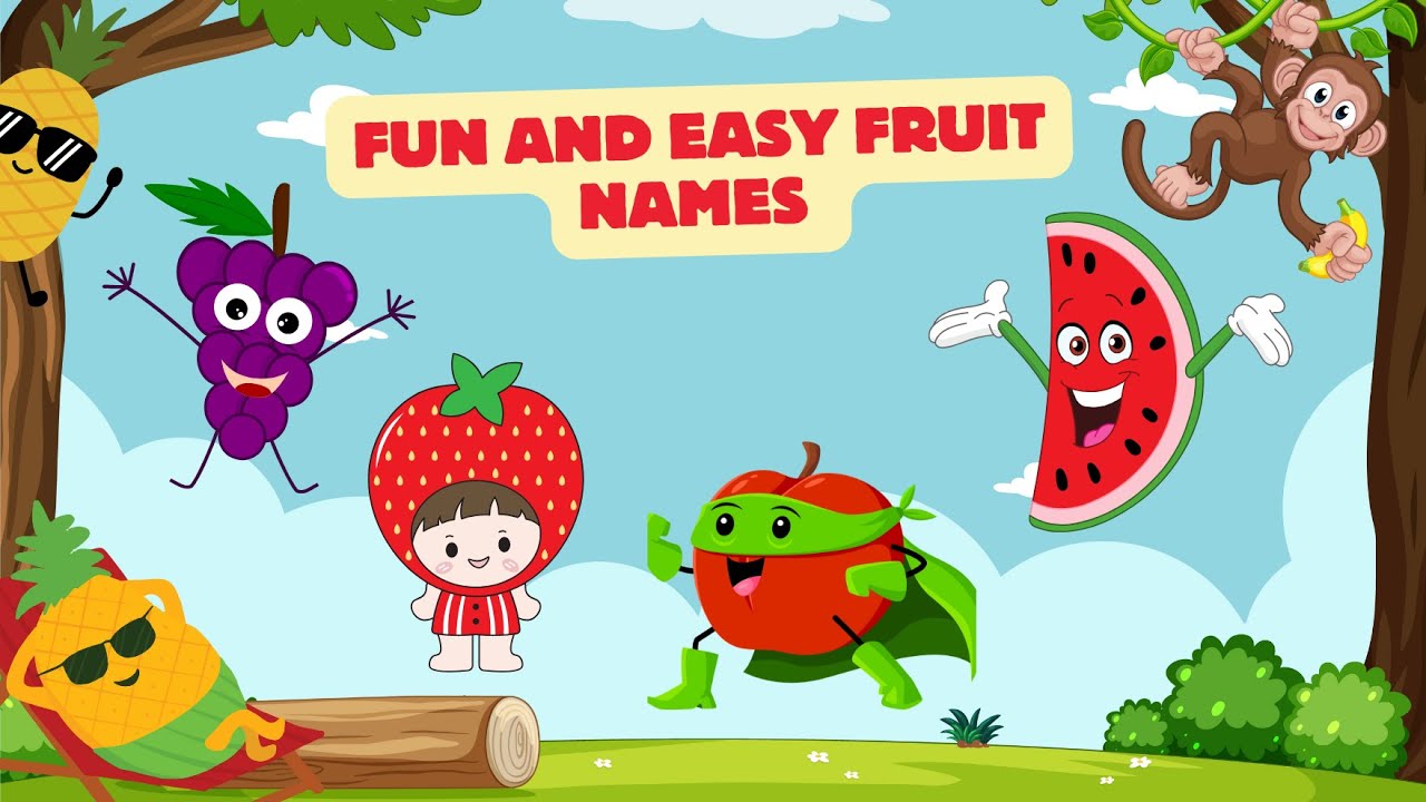 Fun Fruits Song for Kids | Learn Fruit Names | Colors - YouTube