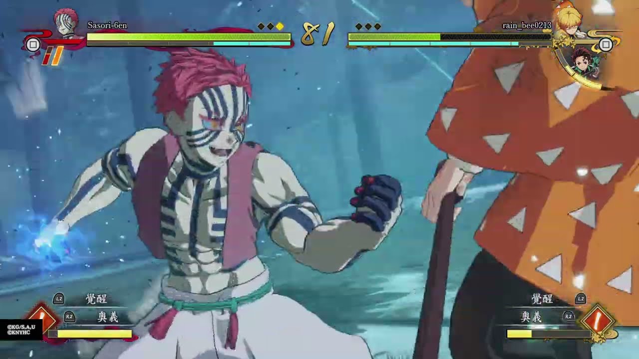 鬼滅之刃 火之神血風譚;上弦三vs我妻善逸;對戰LINE群高手瑞兄