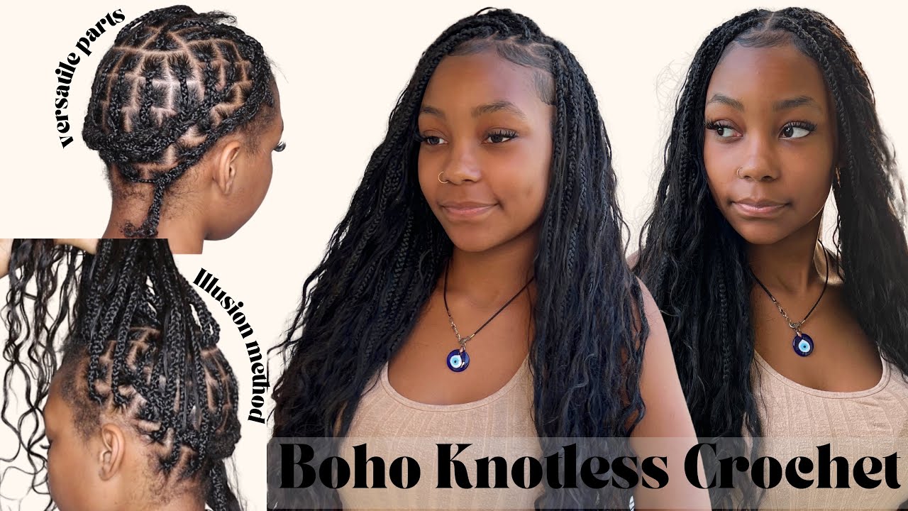 EASY Versatile Crochet Boho Box Braids with Human Hair | YG WIGS - YouTube