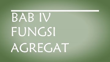 [BASIS DATA 2] BAB 4 FUNGSI AGREGAT Menggunakan Command Prompt