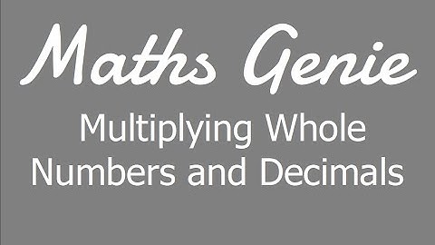 Multiplying Whole Numbers and Decimals