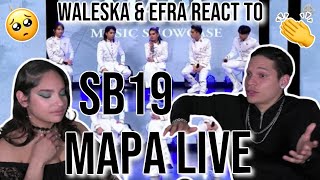 Waleska \& Efra react to SB19 performing \\