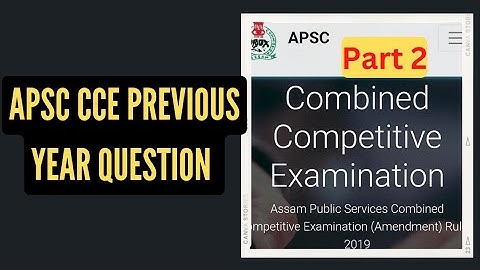 APSC CCE PREVIOUS YEAR QUESTION  | APSC PREVIOUS YEAR QUESTION | APSC @getupdatedrm