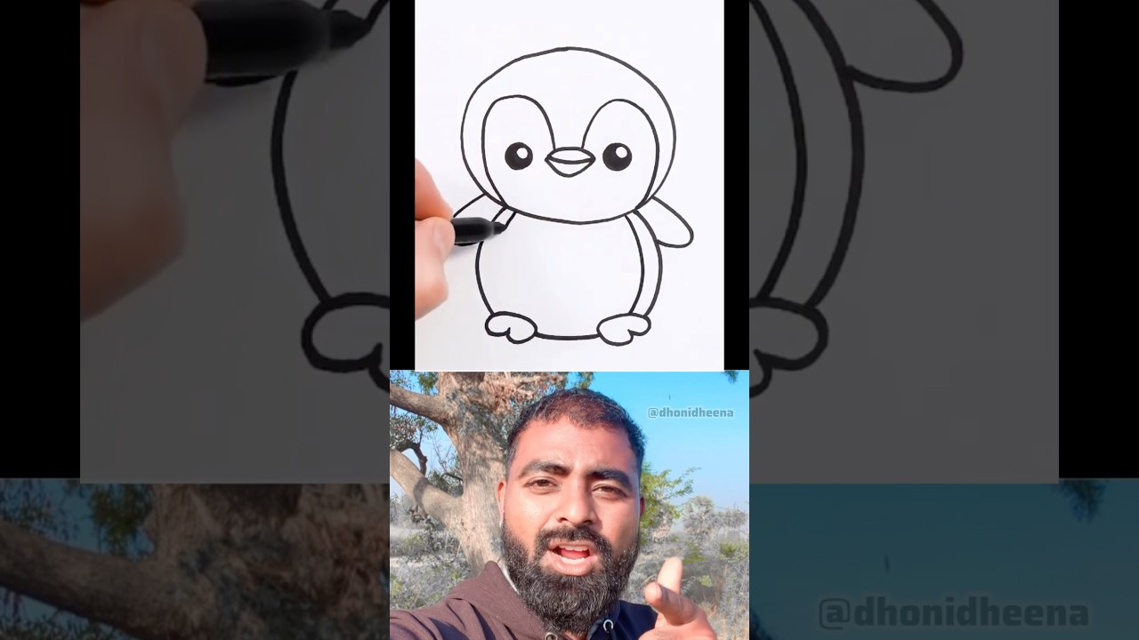 Рисунок суперпингвина 🐧 😱👌 