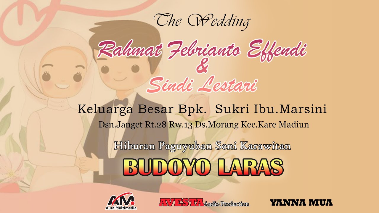 Karawitan BUDOYO LARAS Live Wedding RAHMAT & SINDI || Janget Morang Kare