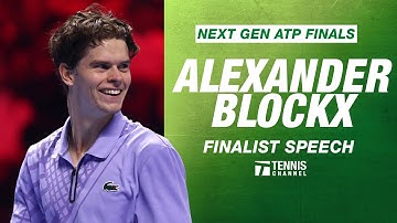 Alexander Blockx Finalist Speech | 2025 Next Gen ATP Finals