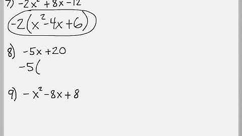 Math 119 : 6.1 #7, #8, #9 (Intermediate Algebra Tutorial : Factoring The GCF, Factor By Grouping)