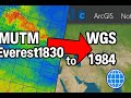 Projection Coordinate Transformation MUTM Everest1830 To WGS 1984 In ArcGIS