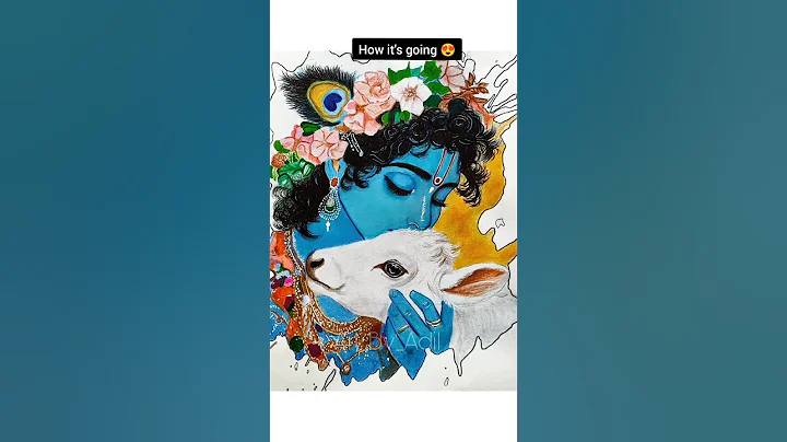 Jai Shree Krishna ❤️ #madhav #krishna #kumbh #radhakrishna #shorts #art #trending #viralvideo