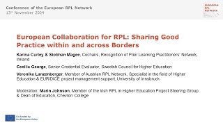 European Collaboration for RPL: Sharing Good Practice within and across Borders