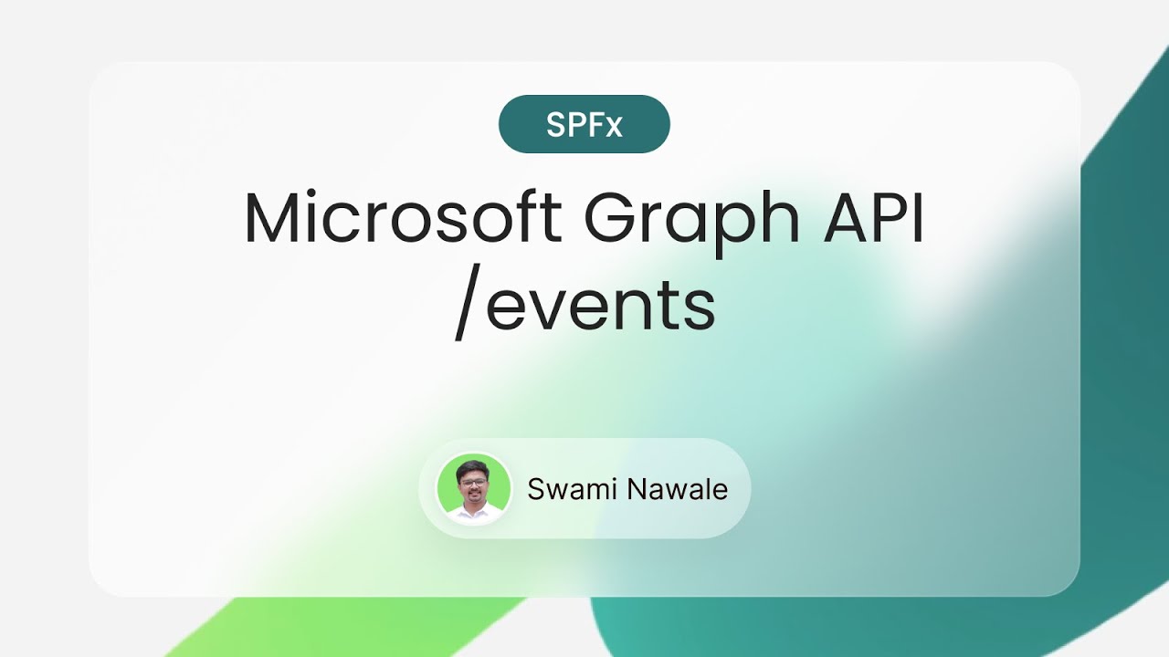 Microsoft Graph API Tutorial : Fetch & Create Events in Outlook Calendar