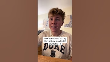 The "Why Duke" Essay that got me into Duke University
