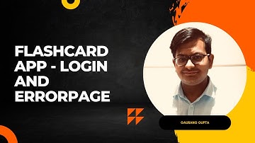 Flashcard app - Errorpage and Login