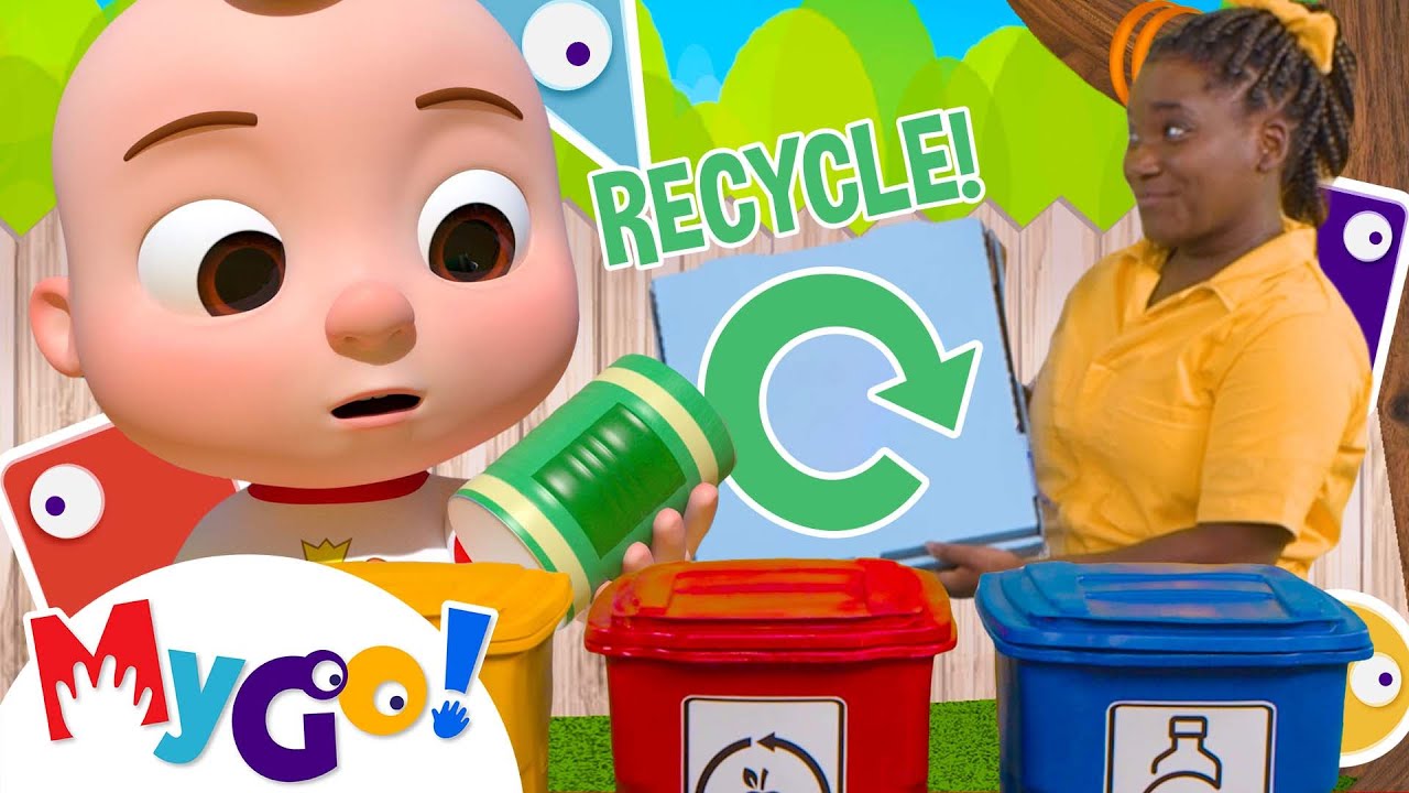 ⁣Recycle with JJ! | Songs for Kids | Clean Up Trash Song | Sign Language with #Cocomelon | MyGo! ASL