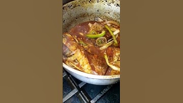 Brown Stew Fish Simmering #shorts
