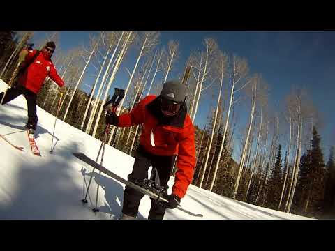 Guy Skiing for First Time Doesn't Know How to Slow Down!