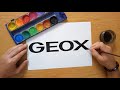 How to draw the GEOX logo - Come disegnare il logo di GEOX