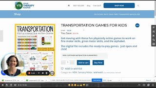 Transportation Games for Kids by Your Therapy Source