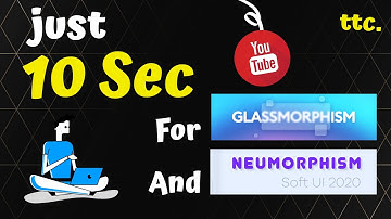 Easiest Way To Code Glassmorphism And Neumorphism | ThoughtsToCode |