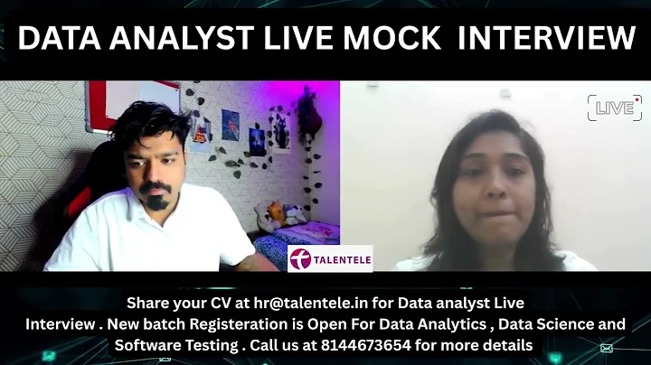 Data Analyst Live Mock Interview | Master Data Analytics from Talentele | SQL | Data Science
