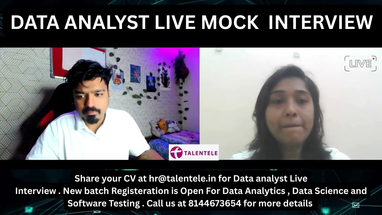 Data Analyst Live Mock Interview | Master Data Analytics from Talentele | SQL | Data Science